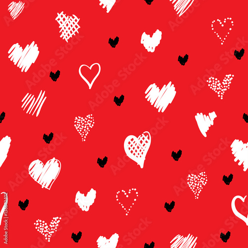 Romantic pattern with hearts