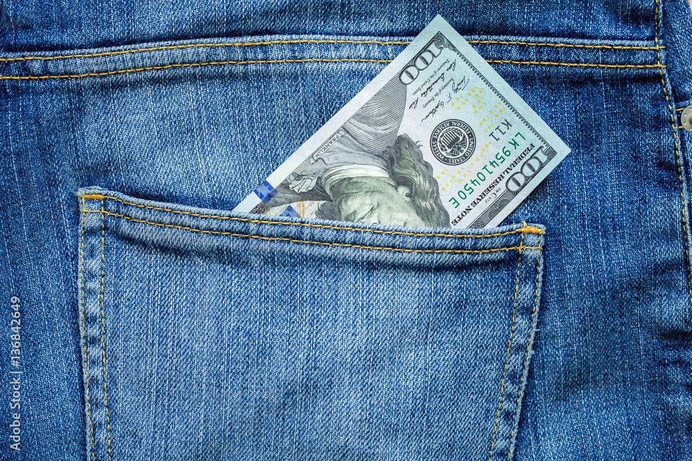 Money in a pocket. Money in a pocket.