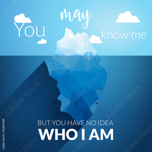 Fotografie Vector 3d iceberg illustration concept