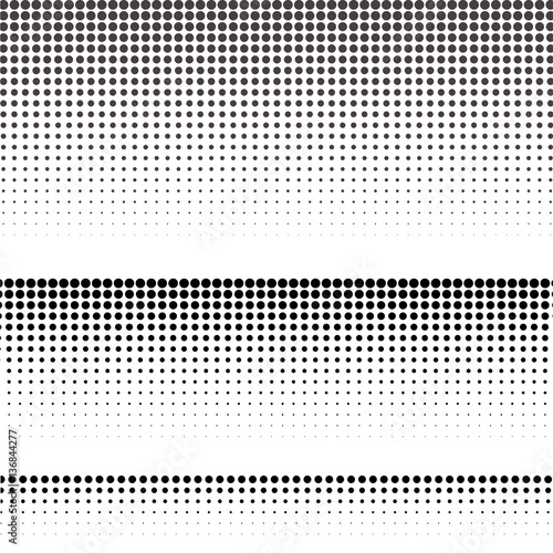 Set of halftone texture for graphic design. Vector illustration.