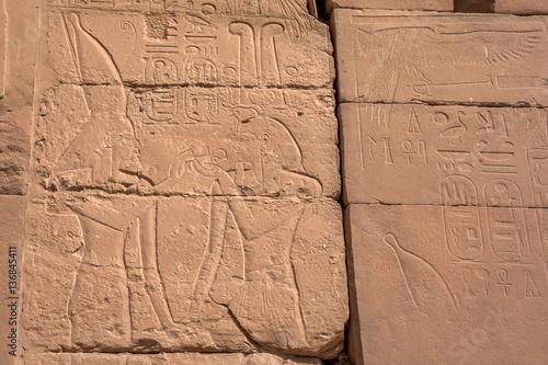 Hieroglyphs of Karnak temple