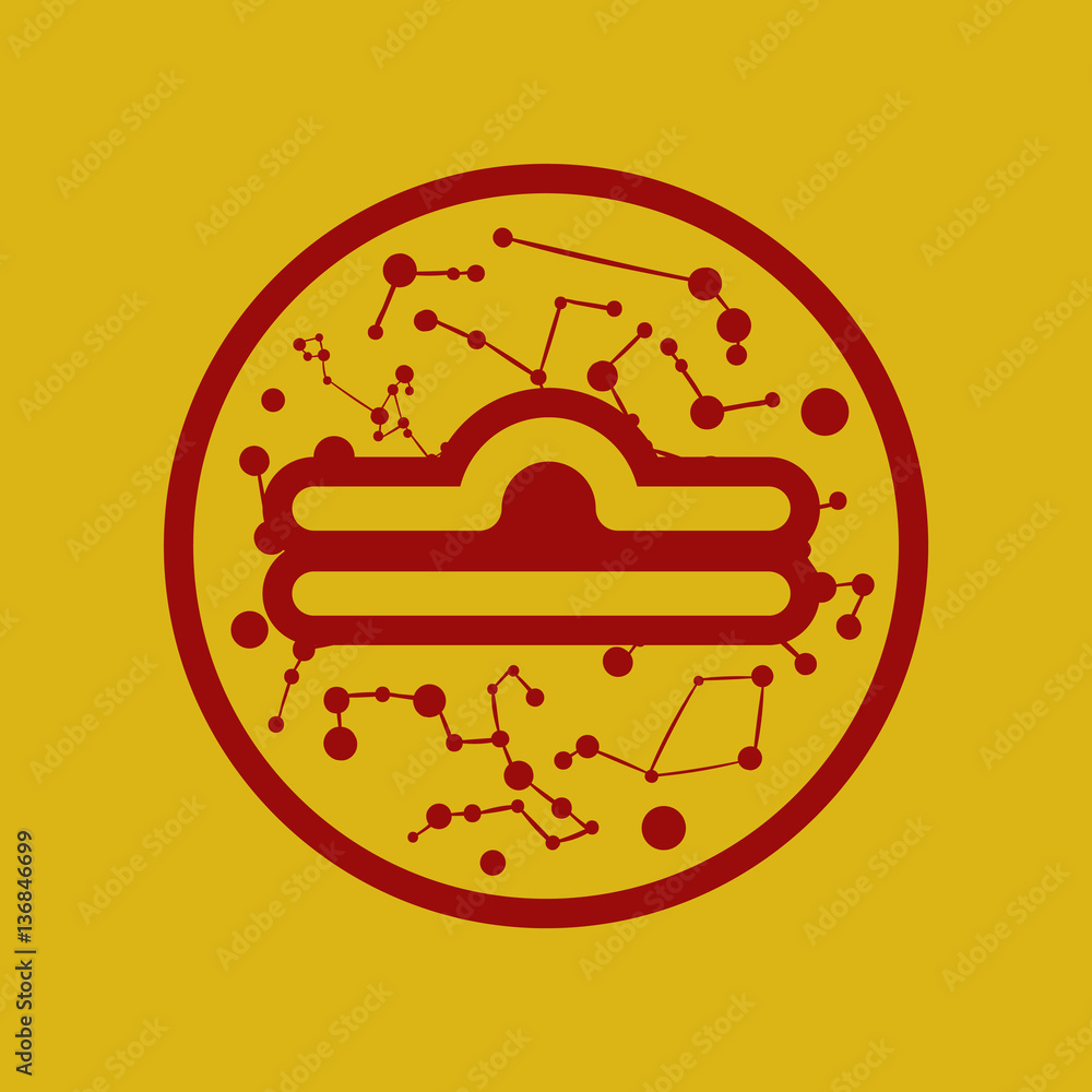 Fototapeta premium flat icon Zodiac sign Libra