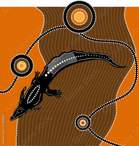 Aboriginal art vector background