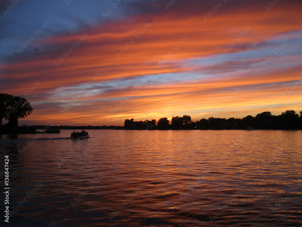 Majestic Sunset over Lake - Pure Michigan