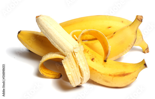 Banana isolated white background