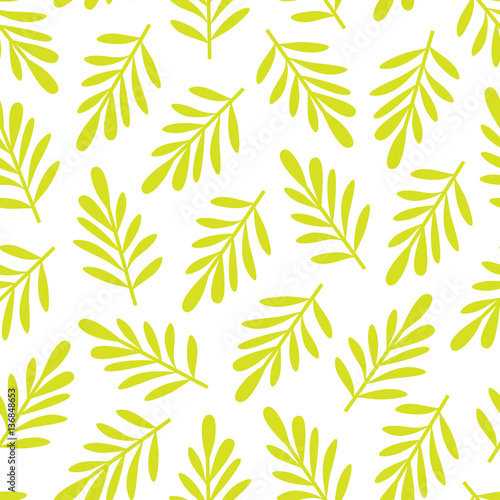 Abstract seamless background with green leaves