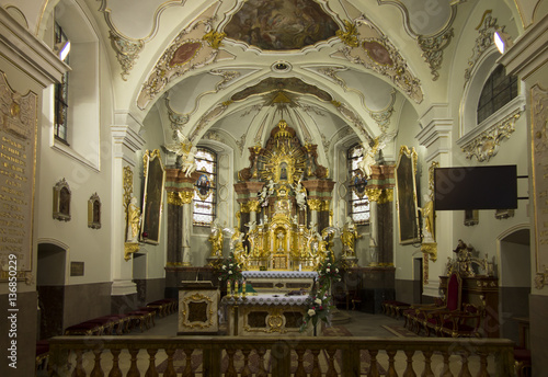 Mount St. Anna, Poland, February 4, 2017: Inside the Basilica of
