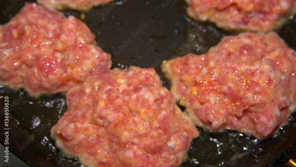 cool cutlets fried in a pan. cool cutlets fried in a pan.