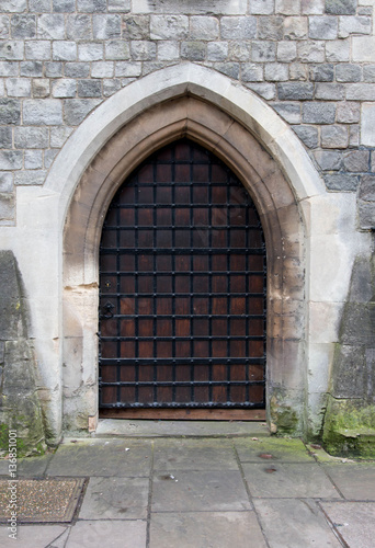 Medieval Tudor castle door 