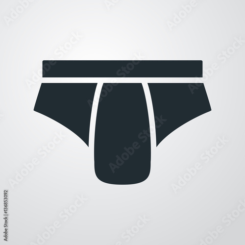 Icono plano calzoncillos en fondo degradado