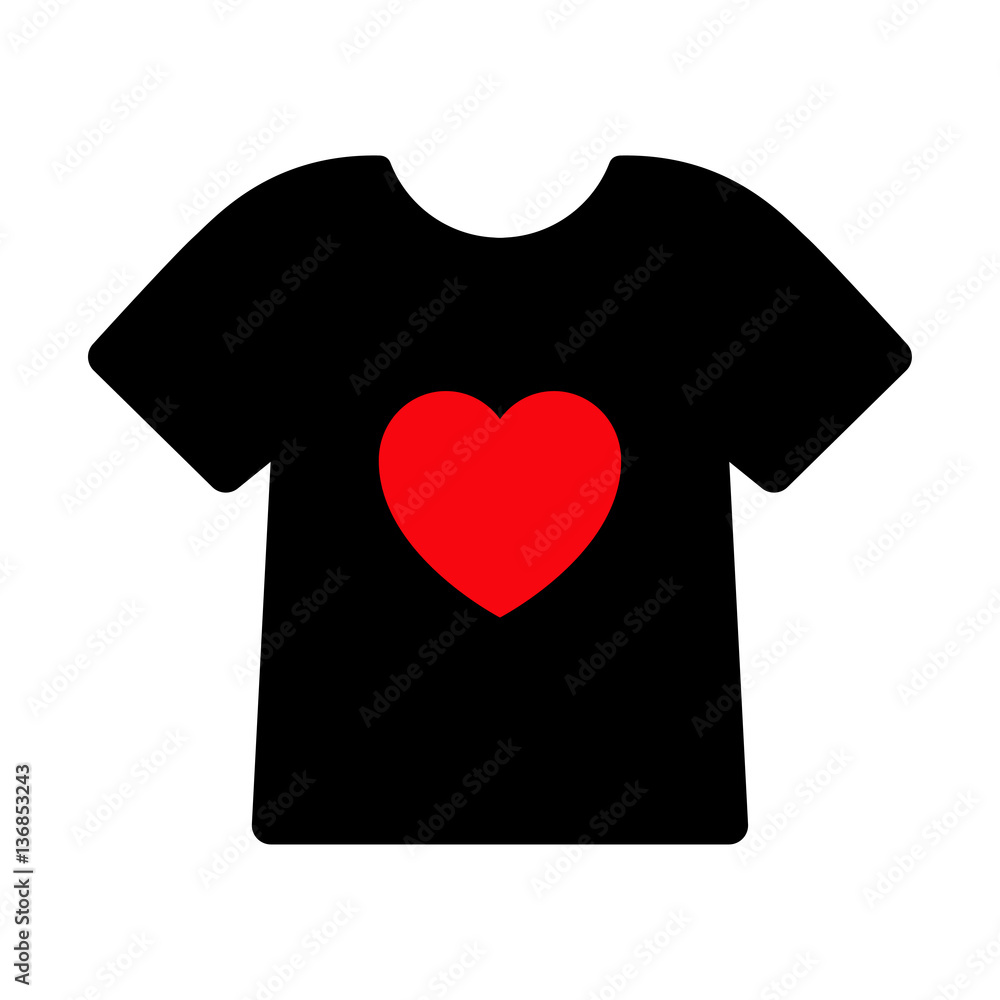 Camiseta blanca con corazon rojo 2025