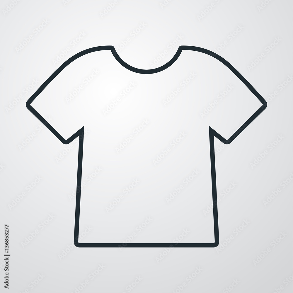 Icono plano silueta camiseta en fondo degradado Stock Vector | Adobe Stock