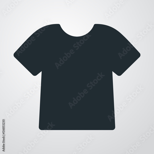 Icono plano camiseta en fondo degradado