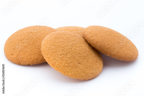 Cookies nuts on the  isolated on white background.