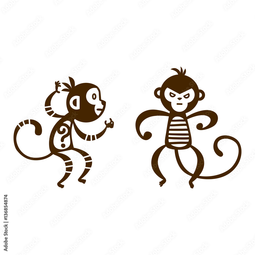 Fototapeta premium Monkey vector illustration.