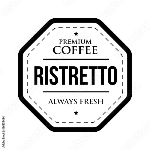 Coffee Ristretto vintage stamp