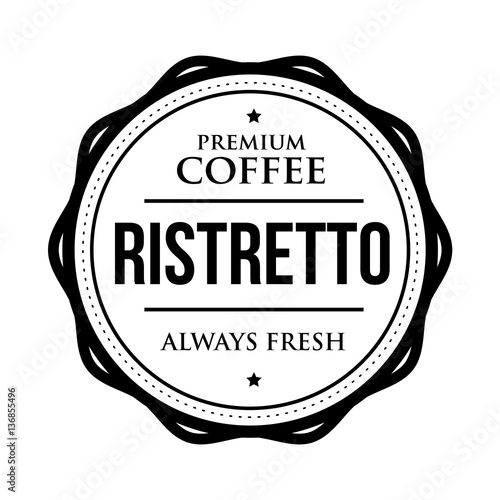 Coffee Ristretto vintage stamp