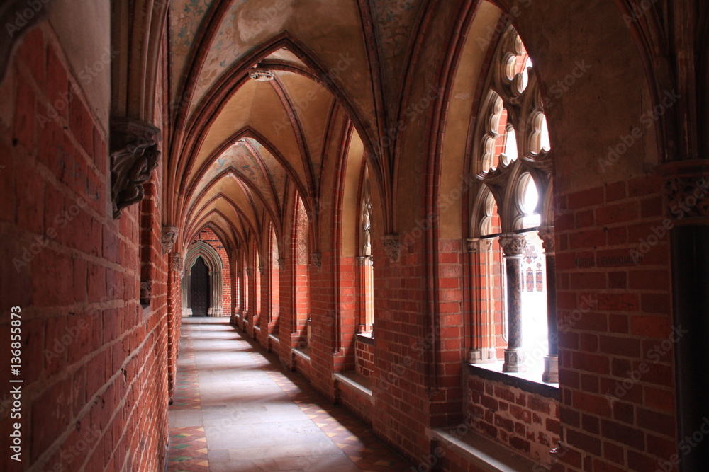 un couloir du château de Malbork