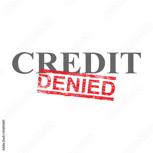 Credit Denied Word Stamp