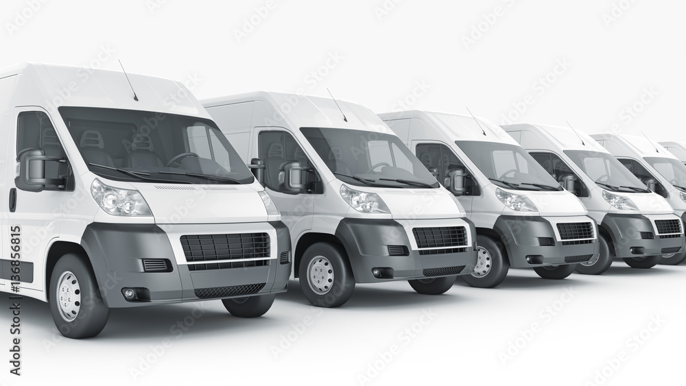White Truck-Fast shipping. 3D rendering White Truck-Fast shipping. 3D rendering