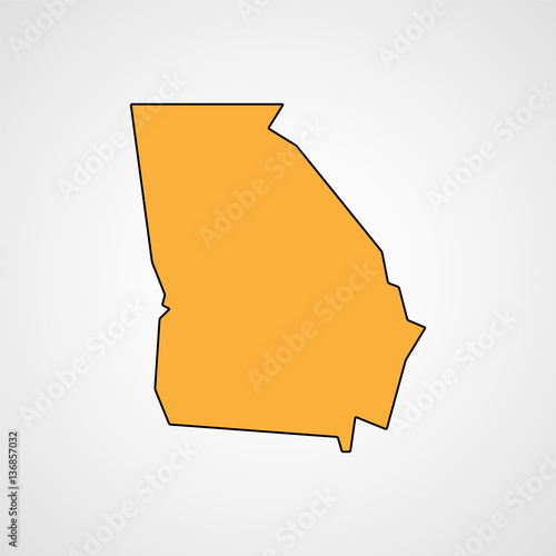 Map of Georgia. Vector