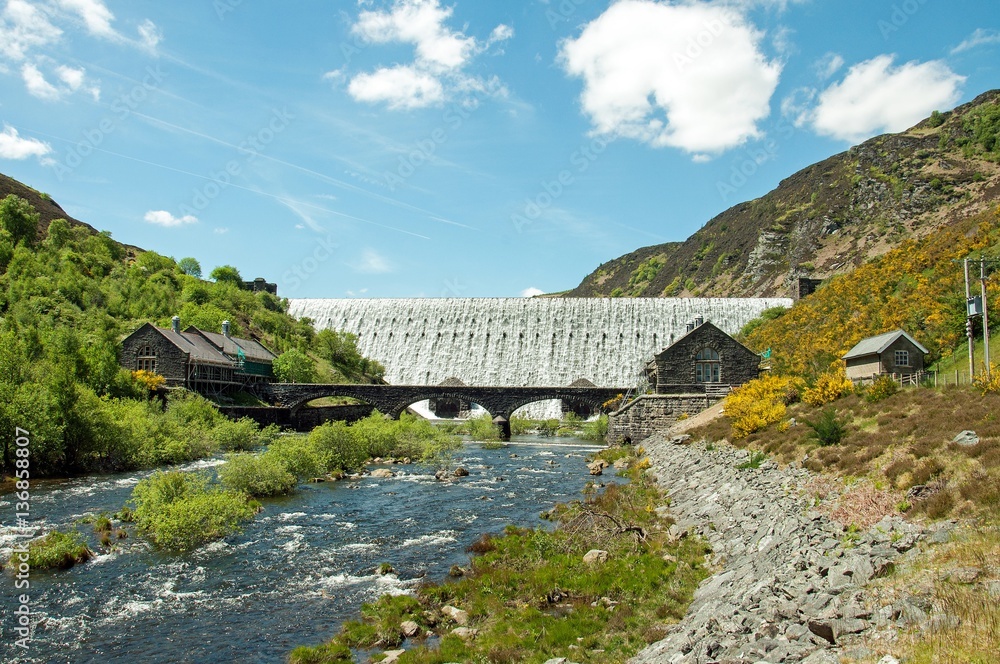 Fototapeta premium Elan valley and the Rhayader dams of Wales.