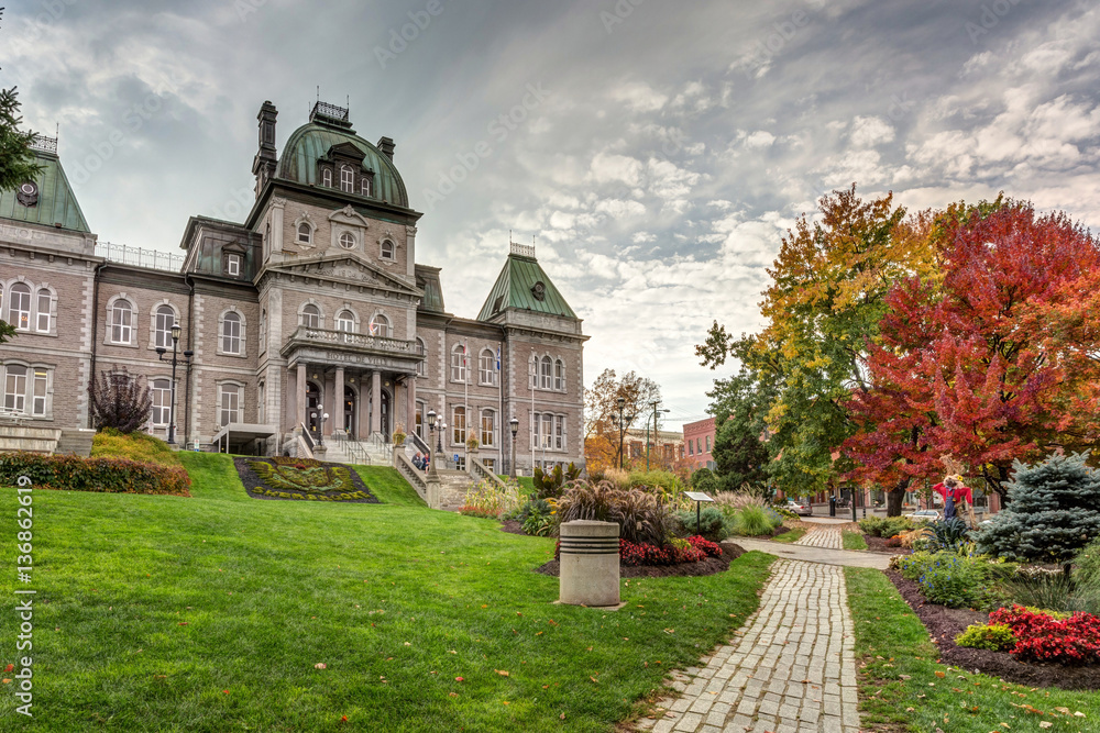 Sherbrooke city Town Hall in Autumn