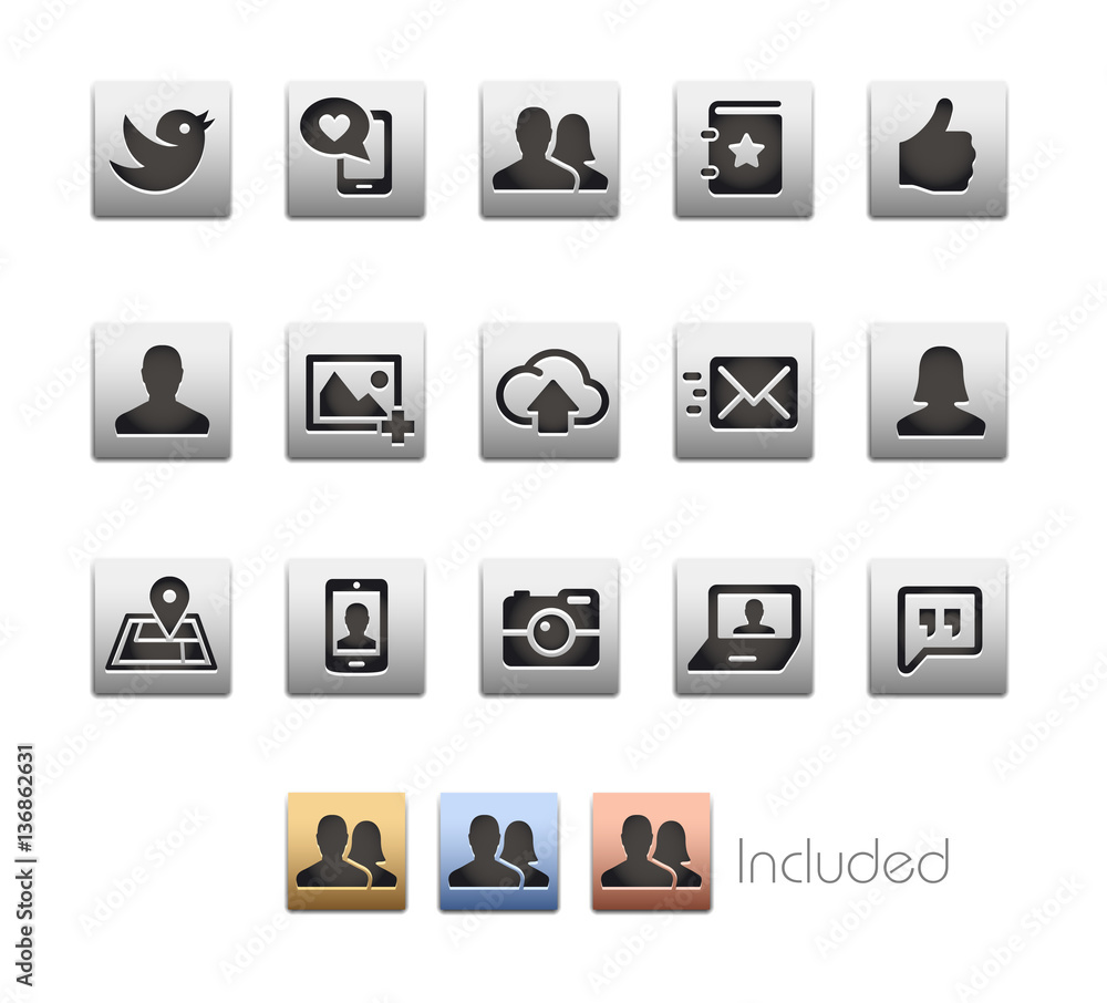 Social Web Icons - The vector file includes 4 color versions for each icon in different layers. Social Web Icons - The vector file includes 4 color versions for each icon in different layers.
