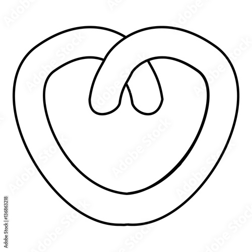 Pretzel icon , outline style