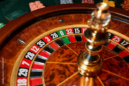 zero on the roulette wheel in the casino