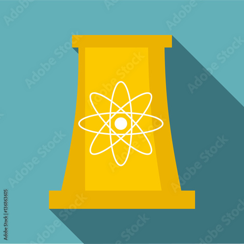 Cooling tower icon, flat style photo