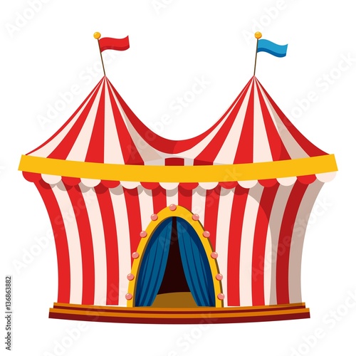 Circus icon, cartoon style