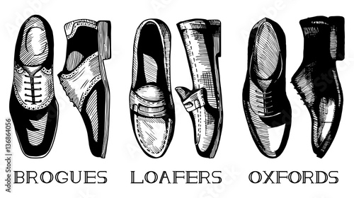 Set of classic men’s shoes