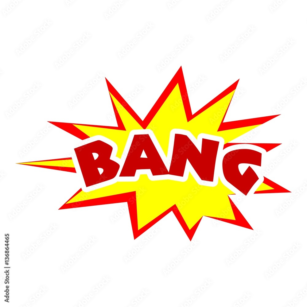 Bang icon, pop art style Bang icon, pop art style