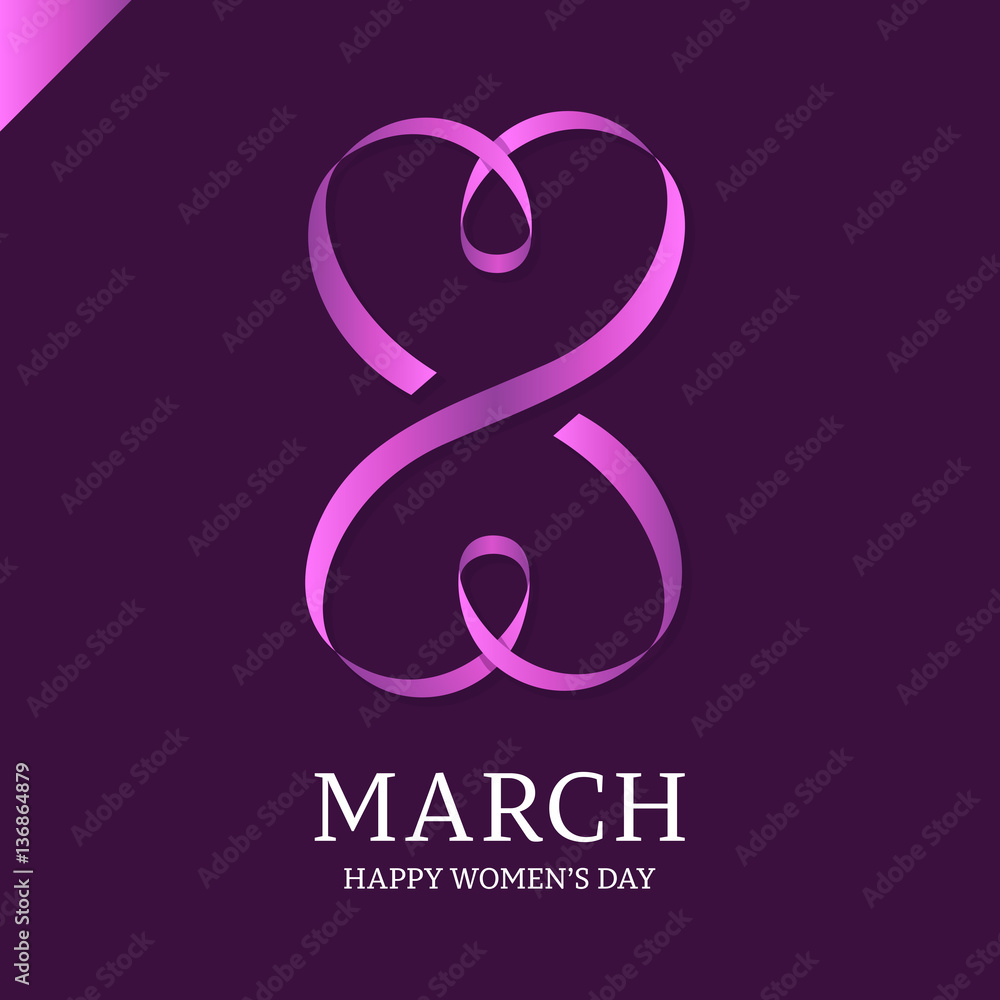 8 March infinity two heart ribbon 8 March infinity two heart ribbon