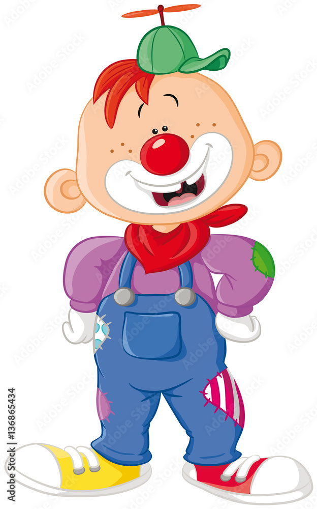 Lustiger Clown Vektor-Illustration Lustiger Clown Vektor-Illustration