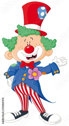 Lustiger Clown Vektor-Illustration