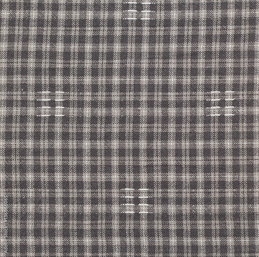 Plaid cotton fabric for background or texture Plaid cotton fabric for background or texture