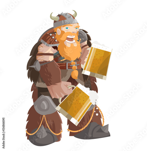 barbarian viking dwarf troll midget with handmade craft irish beers