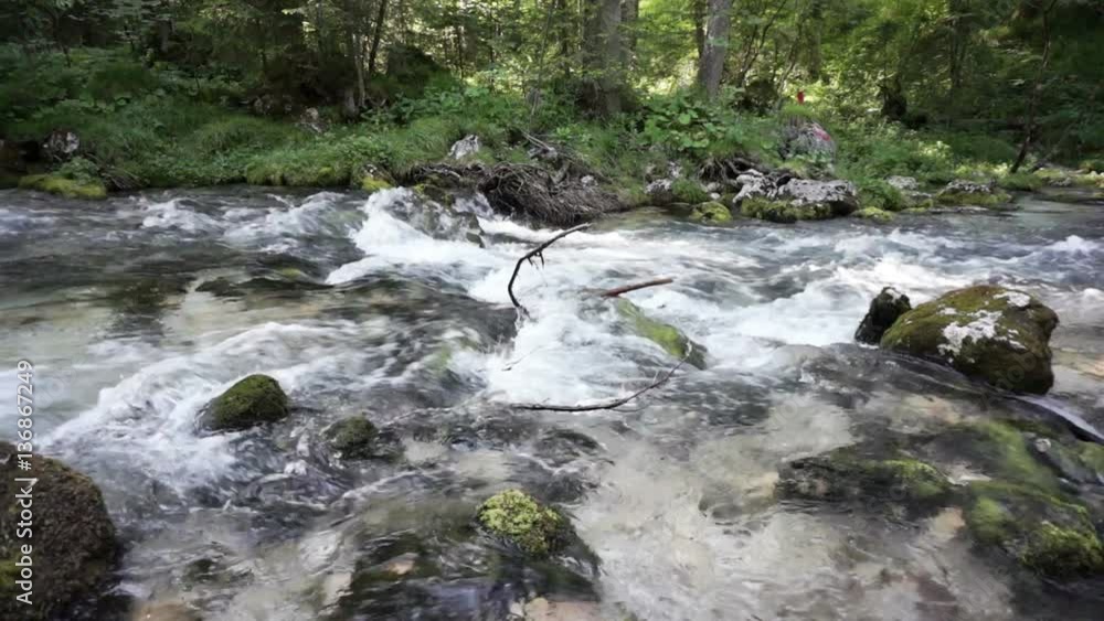 Wild river in Golling, austria, slow motion Wild river in Golling, austria, slow motion