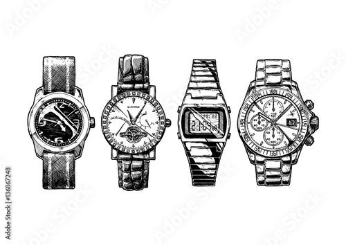 set of men's wristwatches