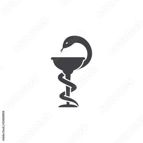 medical snake symbol icon