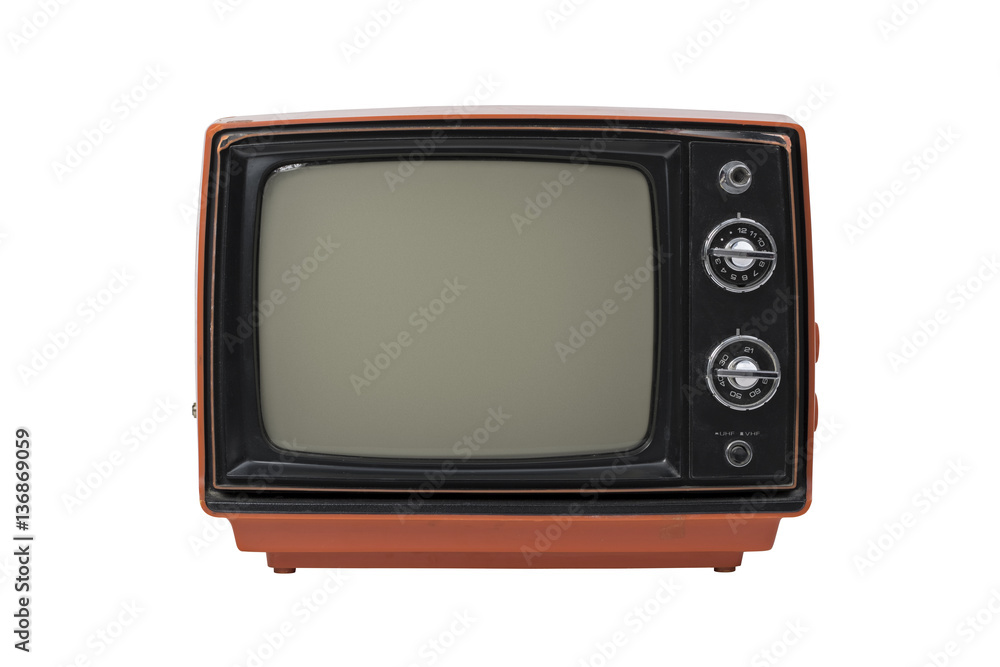 Vintage TV isolated