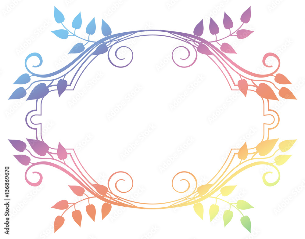 Beautiful round floral frame with gradient fill. Raster clip art. Beautiful round floral frame with gradient fill. Raster clip art.