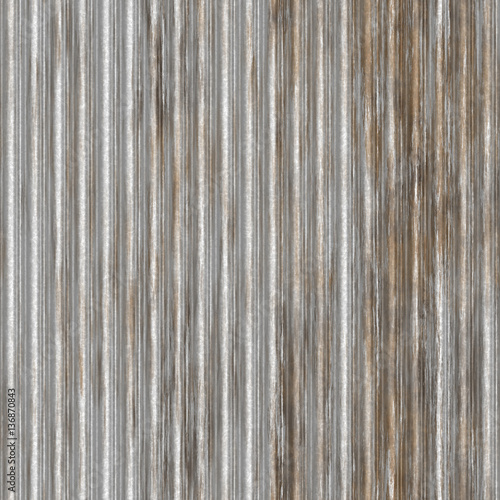 Seamless rusty corrugated metal pattern 