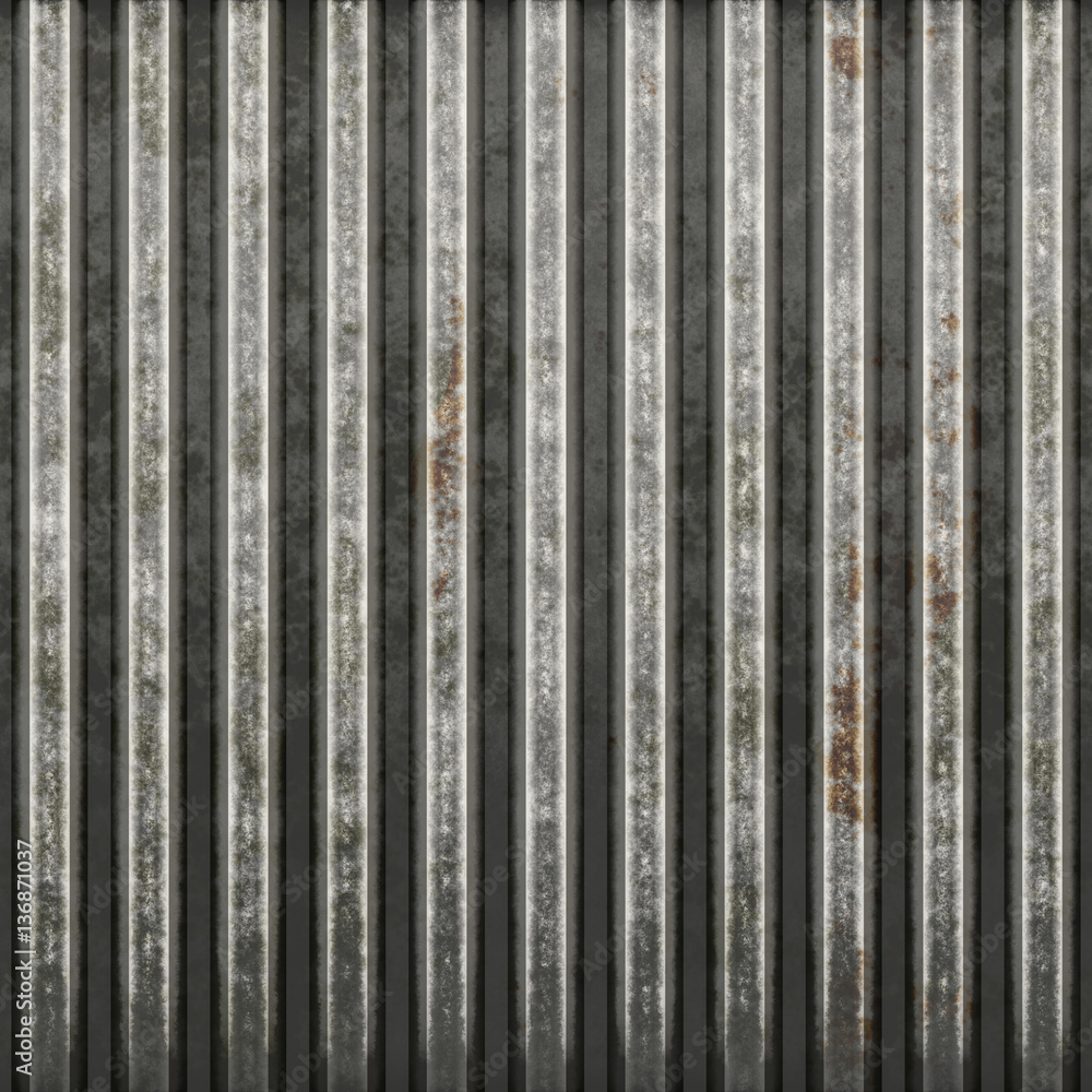 Fototapeta premium Seamless rusty corrugated metal pattern 