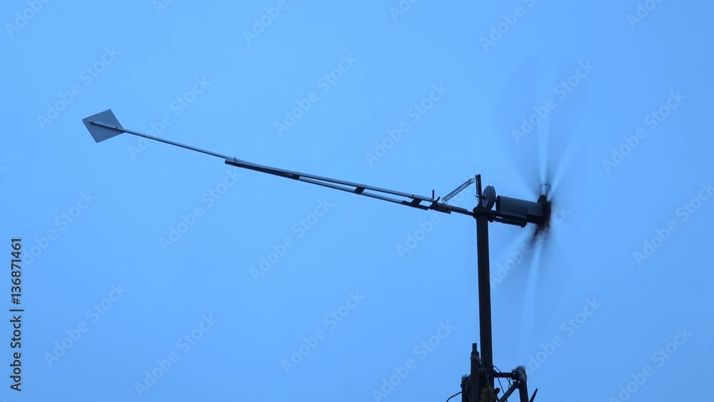 Wind Turbine, Green Energy on Blue. 4K UltraHD video. Wind Turbine, Green Energy on Blue. 4K UltraHD video.