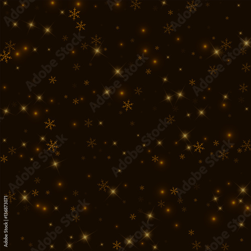 Sparse starry snow. Chaotic scatter lines on black background. Vector illustration. © Begin Again