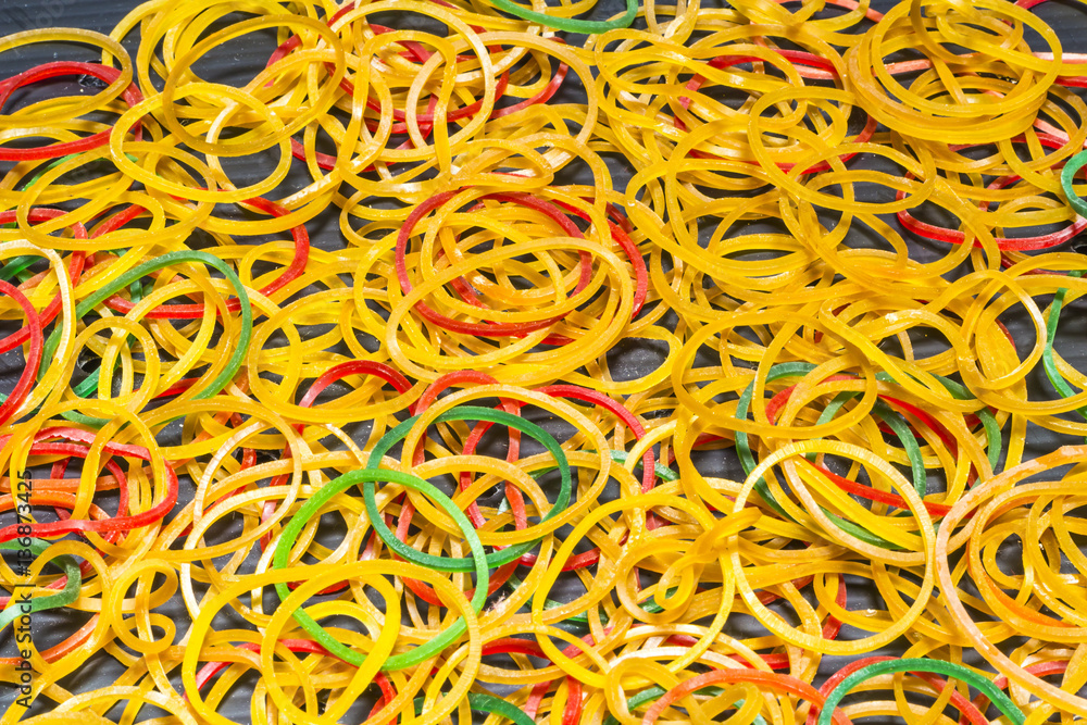 Colorful rubber bands
