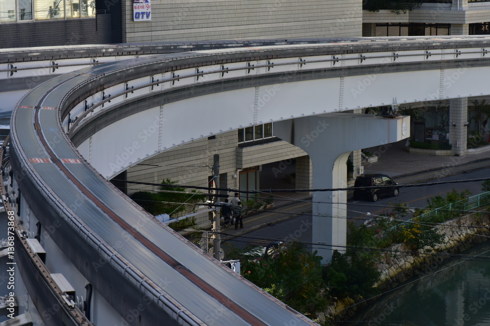 Fototapeta premium モノレールの線路Okinawa Monorail